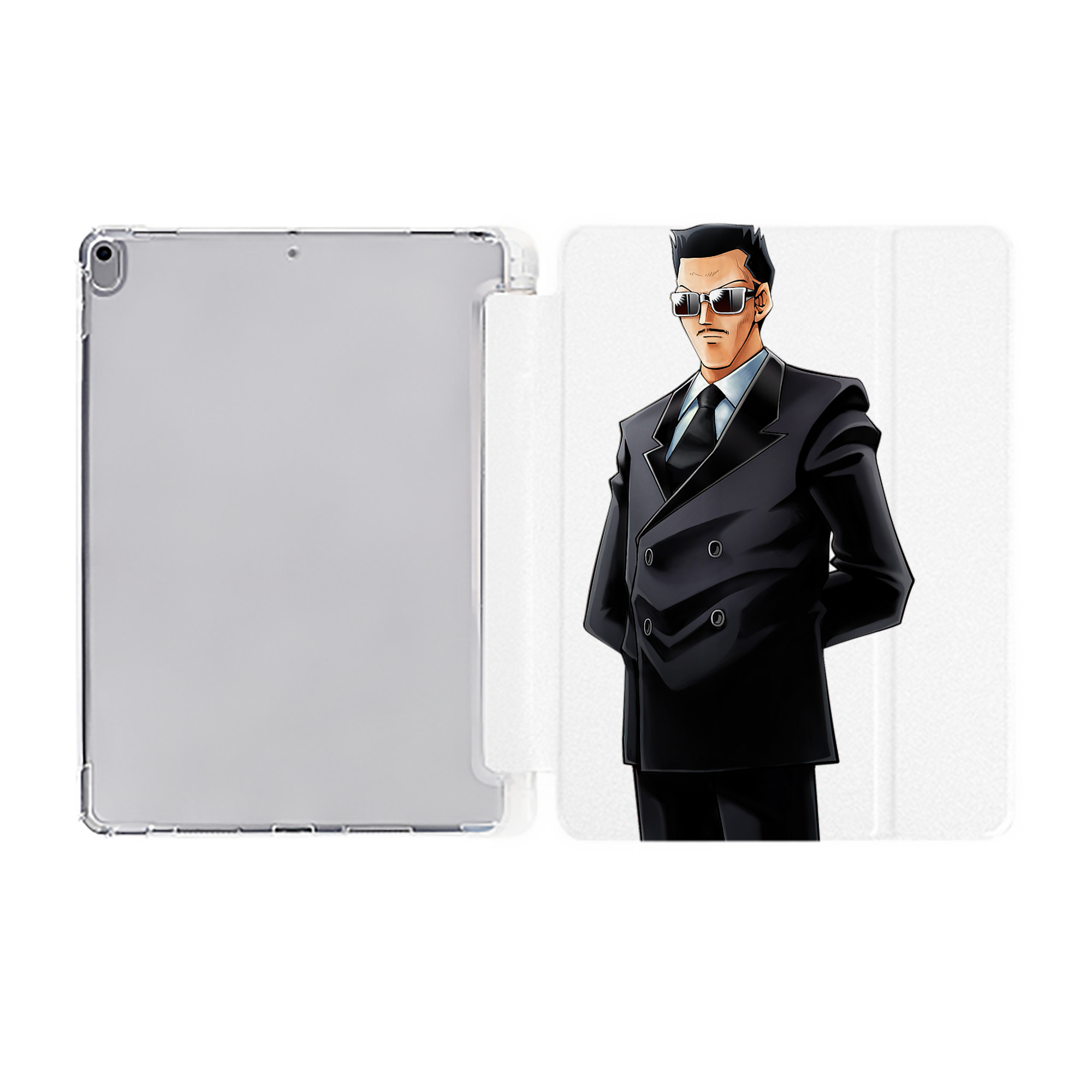 （画像用） 遊☆戯☆王 Yu-Gi-Oh! IPad ケース ペン収納付き 三つ折りスタンド PUレザー×シリコン 対応機種9.5/10.5/10.9インチ